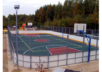 Хоккейный корт 58х28 R=7,5м (стеклопластик – 5 мм)